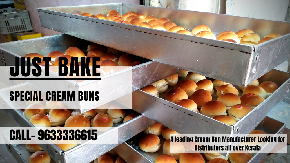 Just Bake Cream Bun, For Bakery, Packaging Size: 8 Nos