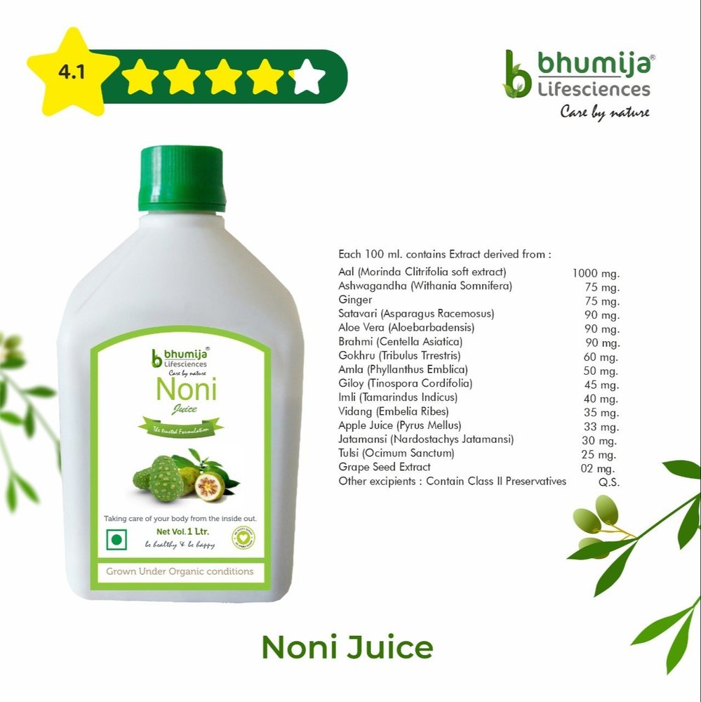 Noni With Ashwagandha, Ginger, Giloy & Herbs 1 Ltr.