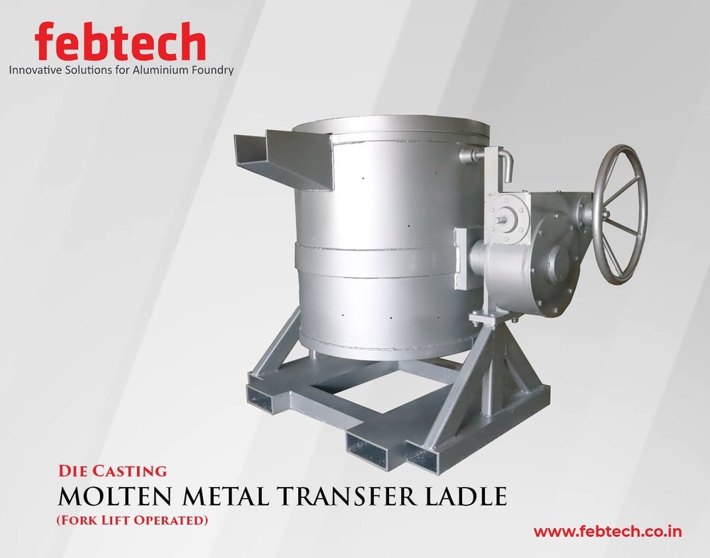 Movable Moltan Metal Transfer Ladle, Ladle Capacity: 250kg - 500kg