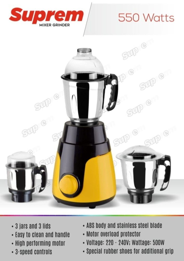 1 litre Electric Mixer Blender, For Wet & Dry Grinding, 501 W - 750 W