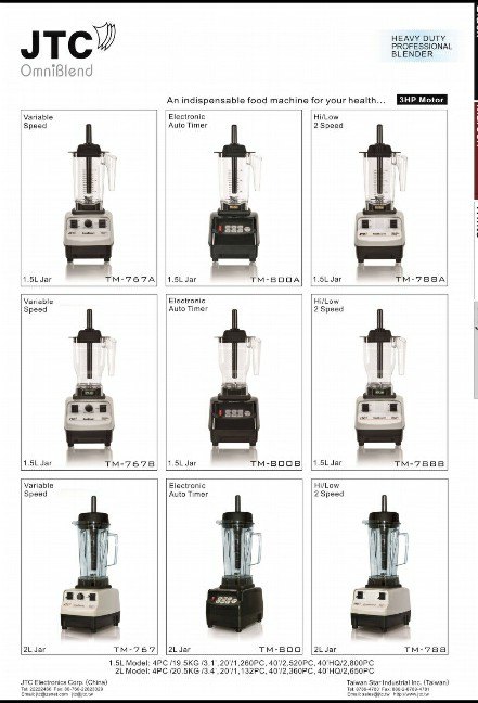 2 litres Jtc Blender