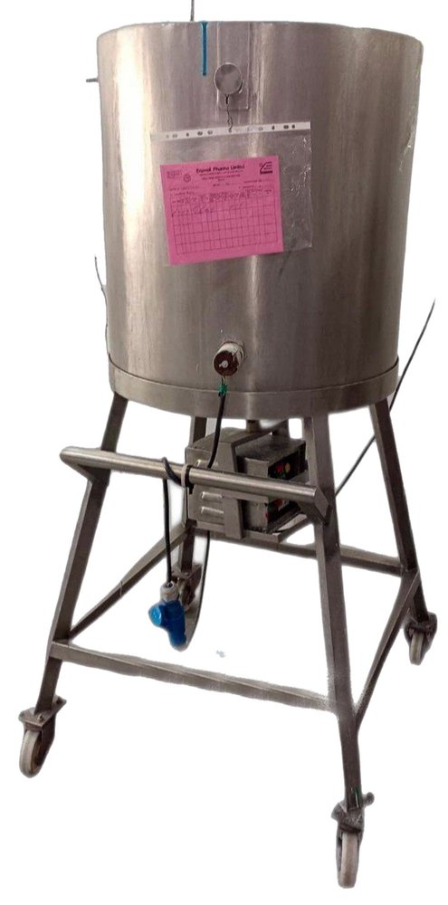Silver Stainless Steel Gelatin Storage Tank, 50 psi, Storage Capacity: 250 L