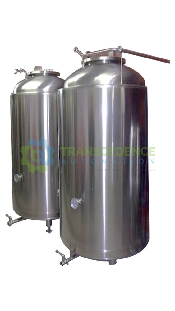 Transcedence Automation Chemicals/Oils Stainless Steel Process Tanks, Capacity: 5000-10000 L, Steel Grade: ss304