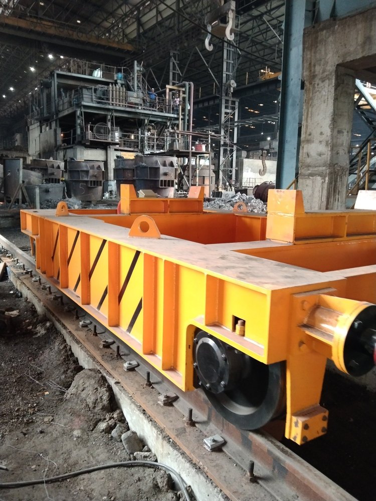 Movable Hot Metal Ladle Transfer Car, Ladle Capacity: 10-60 Tons
