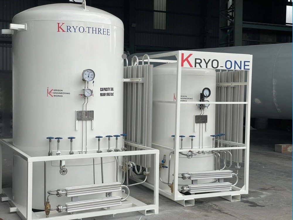 White Stainless Steel Cryogenic Microbulk Tanks / Dura Tank
