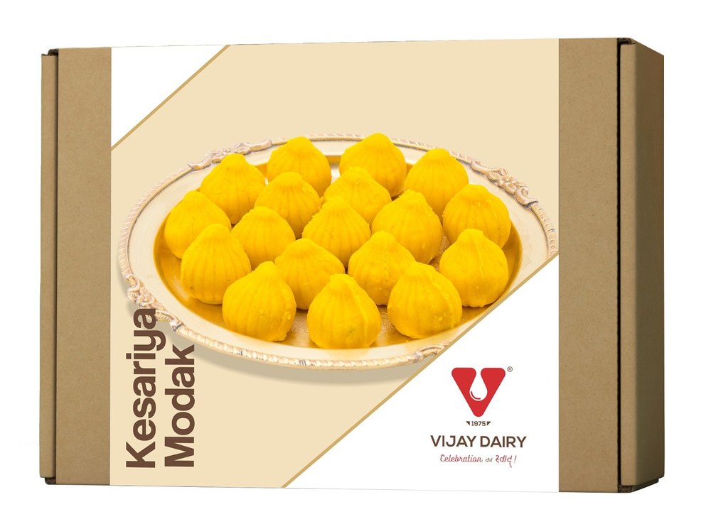 Desi Ghee Indian Sweet MAWA KESARIYA MODAK, Available Laddu: Boondi Laddu