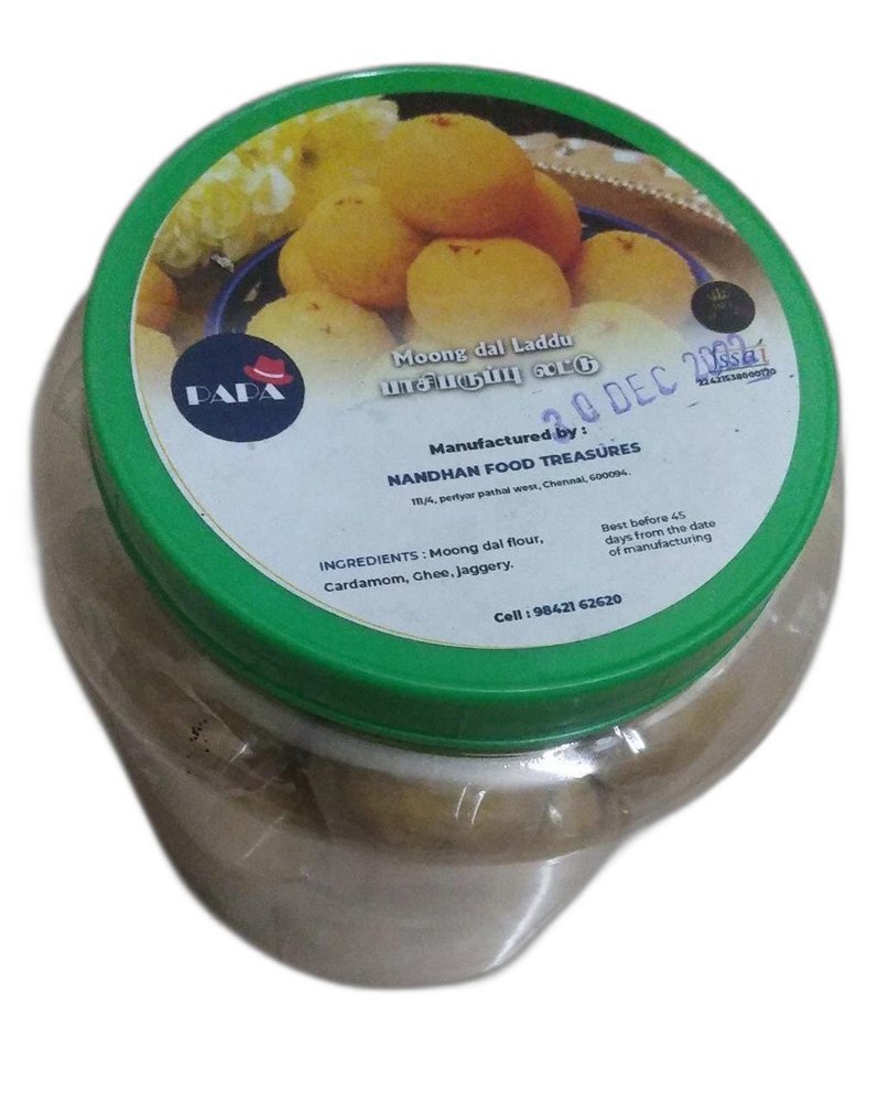 Desi Ghee Ladoo PAPA Moong Dal Laddu, Packaging Type: Jar, Packaging Size: 190 G