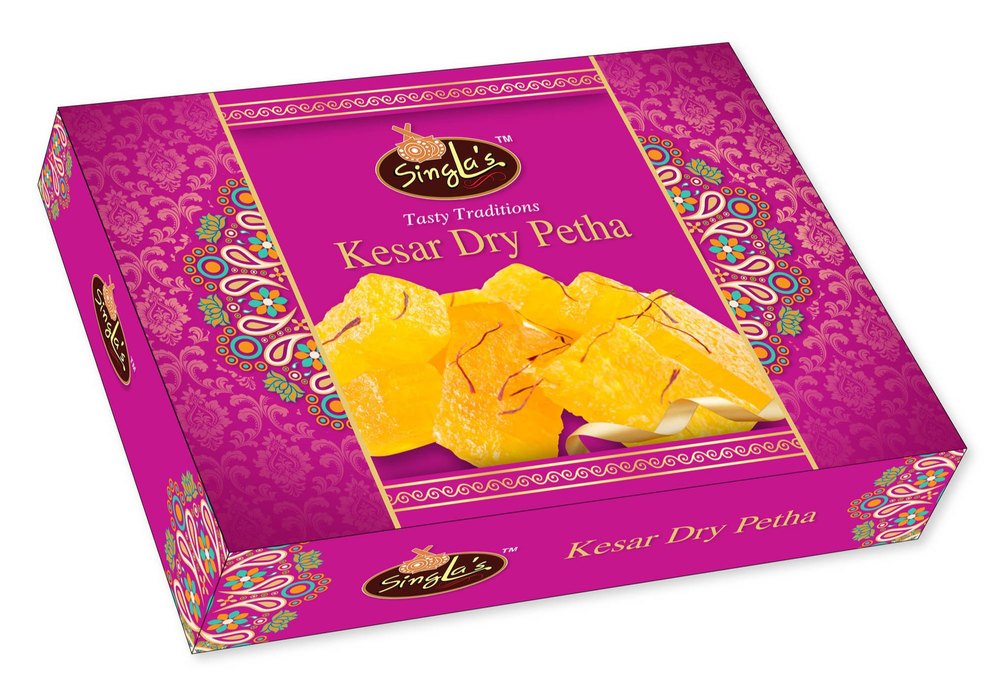 Gift Pack Sweet Kesar Petha, Pumpkin Suger, Packaging Size: 500grams