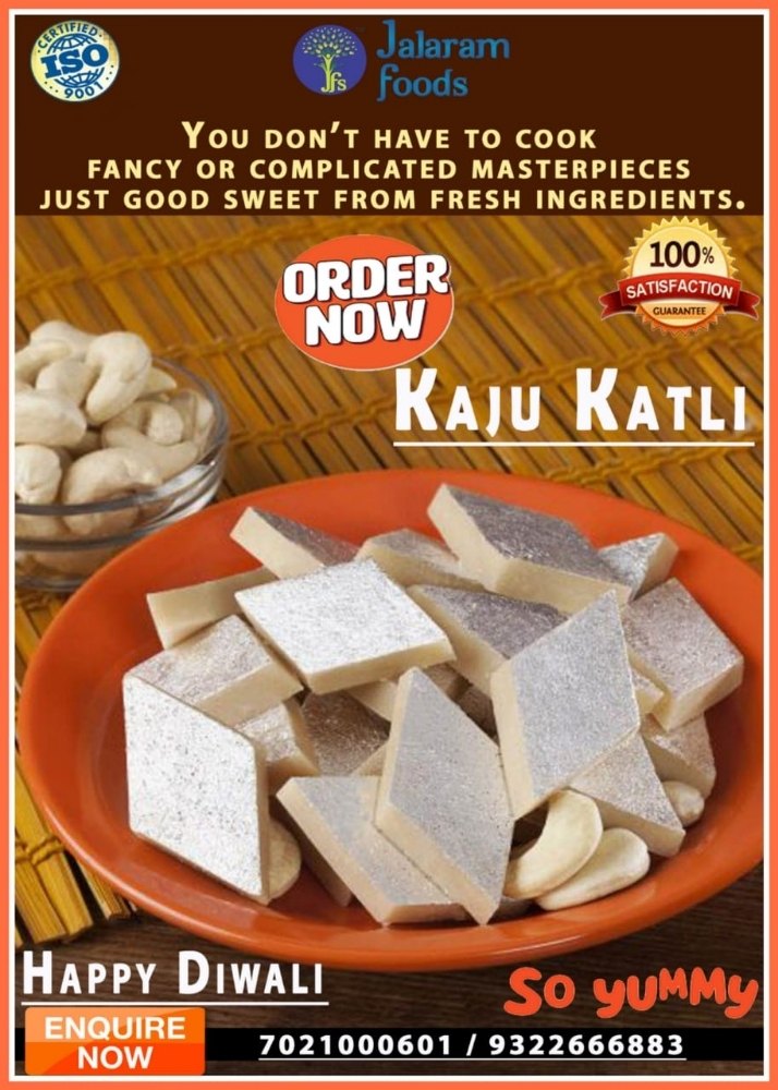 Regular N Kesar Indian Kaju Katli