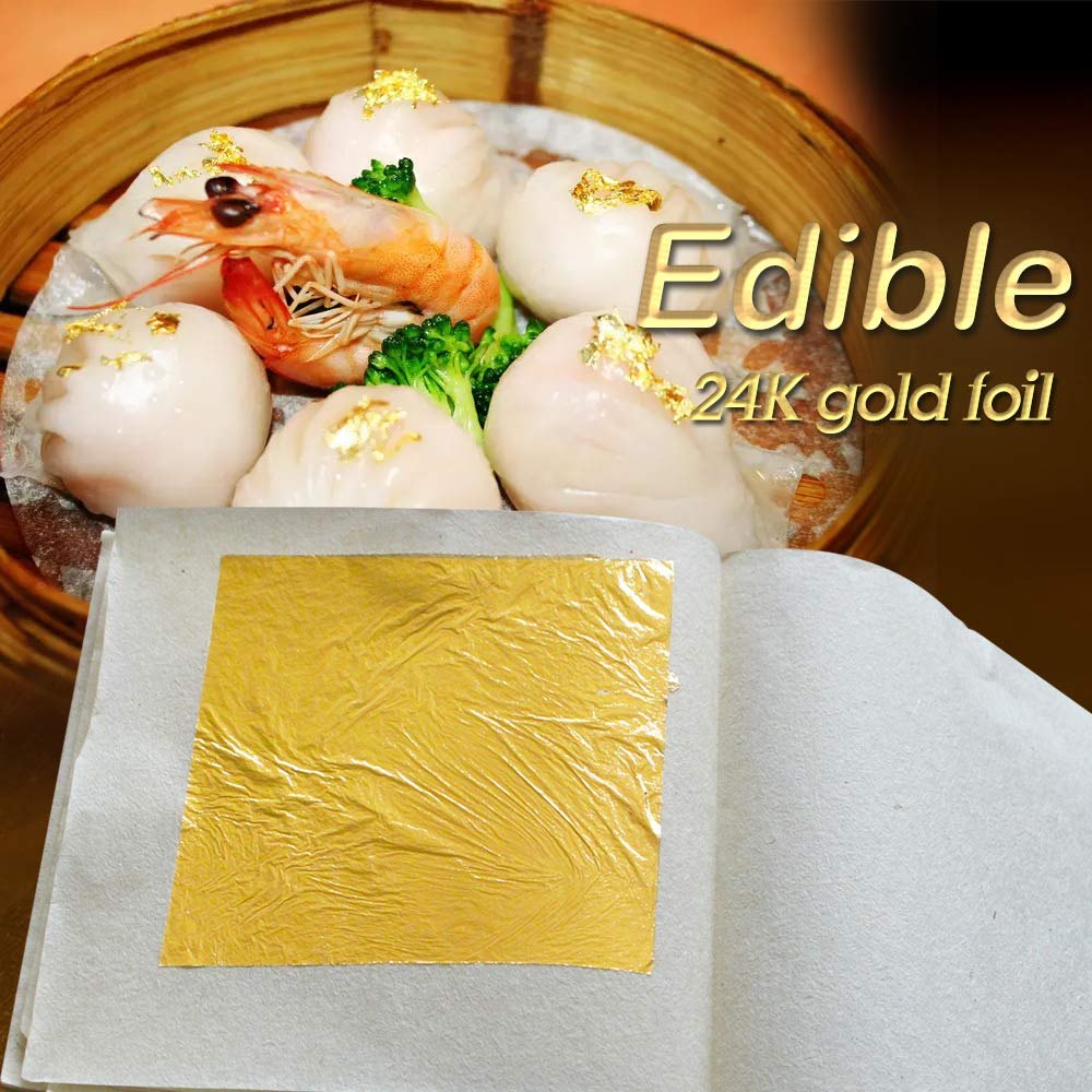 24K Pure Food Grade (Edible) Gold Foil Gold Leaf or Varakh