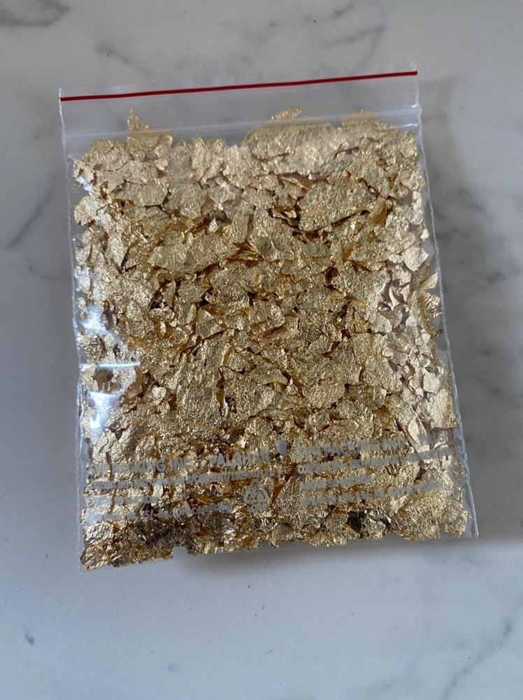 Pure Gold Golden Leaf Flake, Quantity Per Pack: 500 Gram