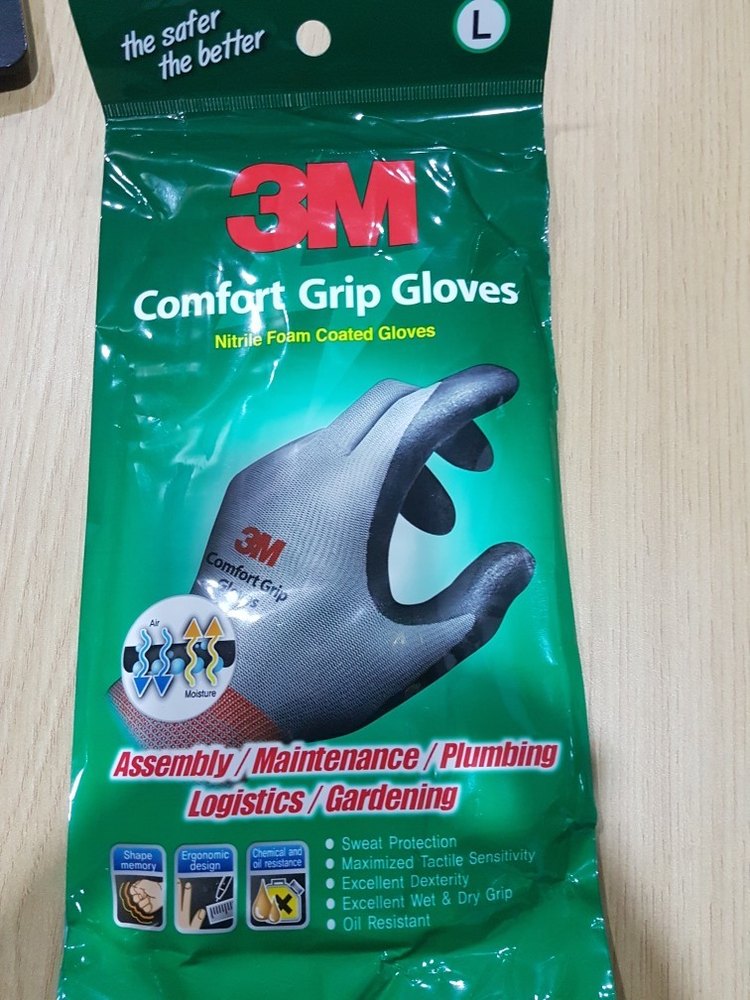 Grey 3M Comfort Grip Gloves