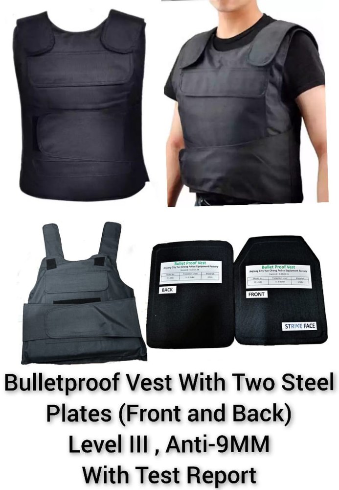 Plain Black Bullet Proof Vest, For Body Protection