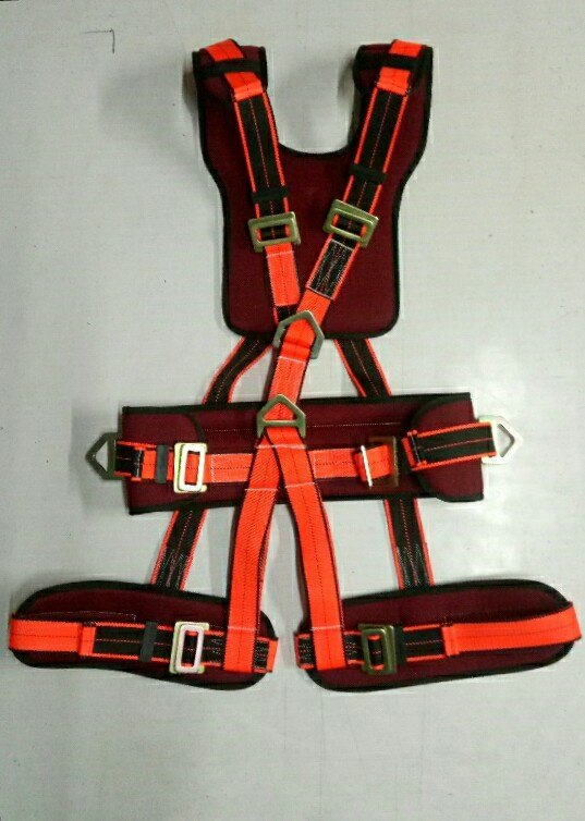 Polyster / Nylon Green / Black / Red Full Body Window Cleaning Belt, For Fall Protection, Size: Standard