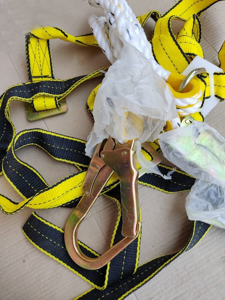 Yellow HDPE Industrial Safety Belts, For Fall Protection, 20 mm