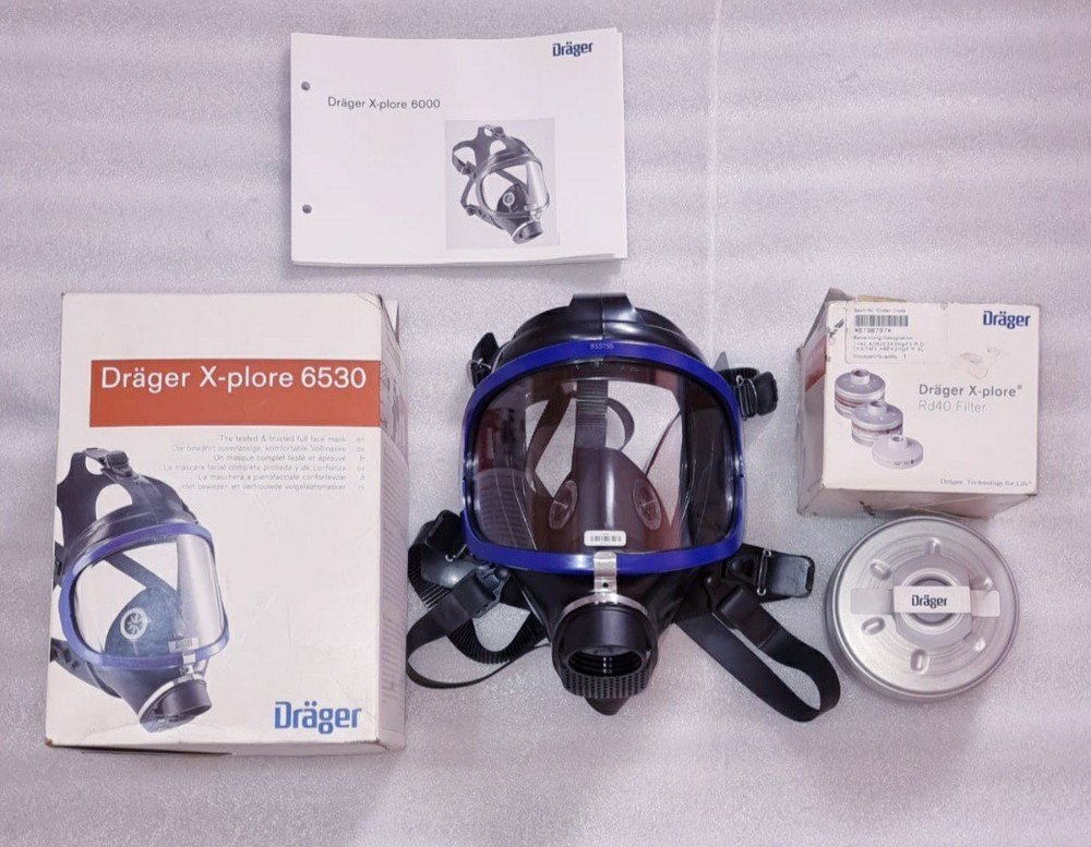 3M Drager 6300 Black Gas Mask Industrial For Shop