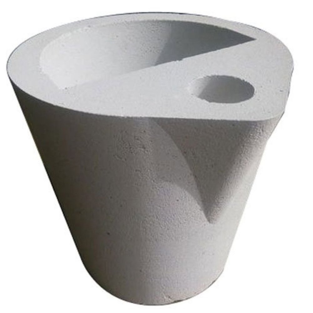 Gray Tabular Concrete Precast Ladle for steel transfer