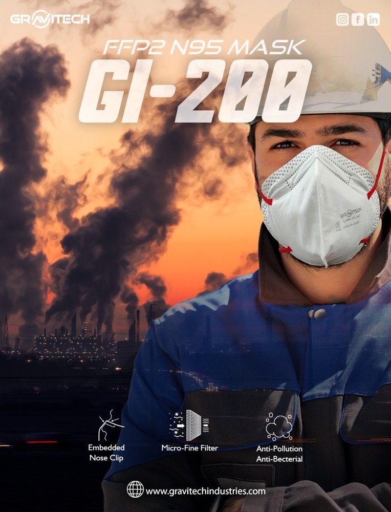 Non-woven Gravitech FFP1S Dust Safety Mask, For Pharma Industry