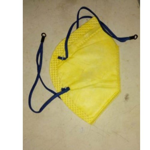 Cotton Yellow Traffic Police Dust Mask, Free size