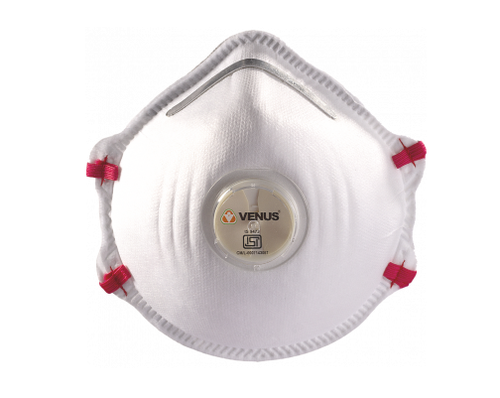 Reusable Class: FFP3 Venus V20 V White Respirator Mask, Without Valve, Number of Layers: 5