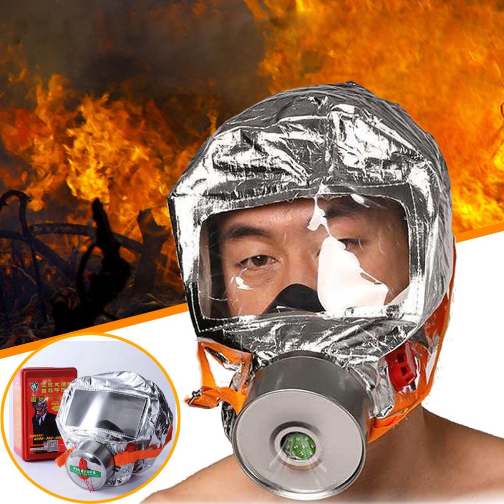 Round Respiratory Fire Mask, Size: Large