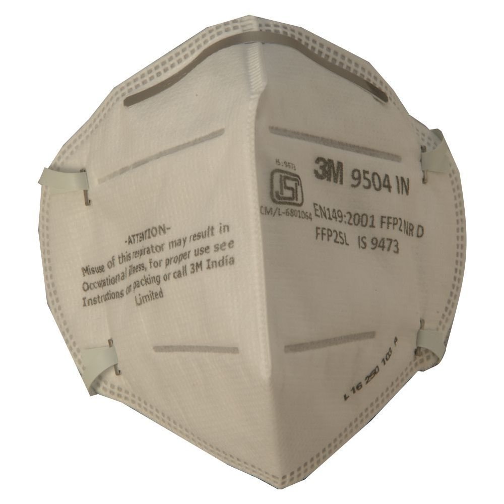 Reusable 3M 9504 In Disposable Dust & Mist Respirator, Number of Layers: 3 Ply