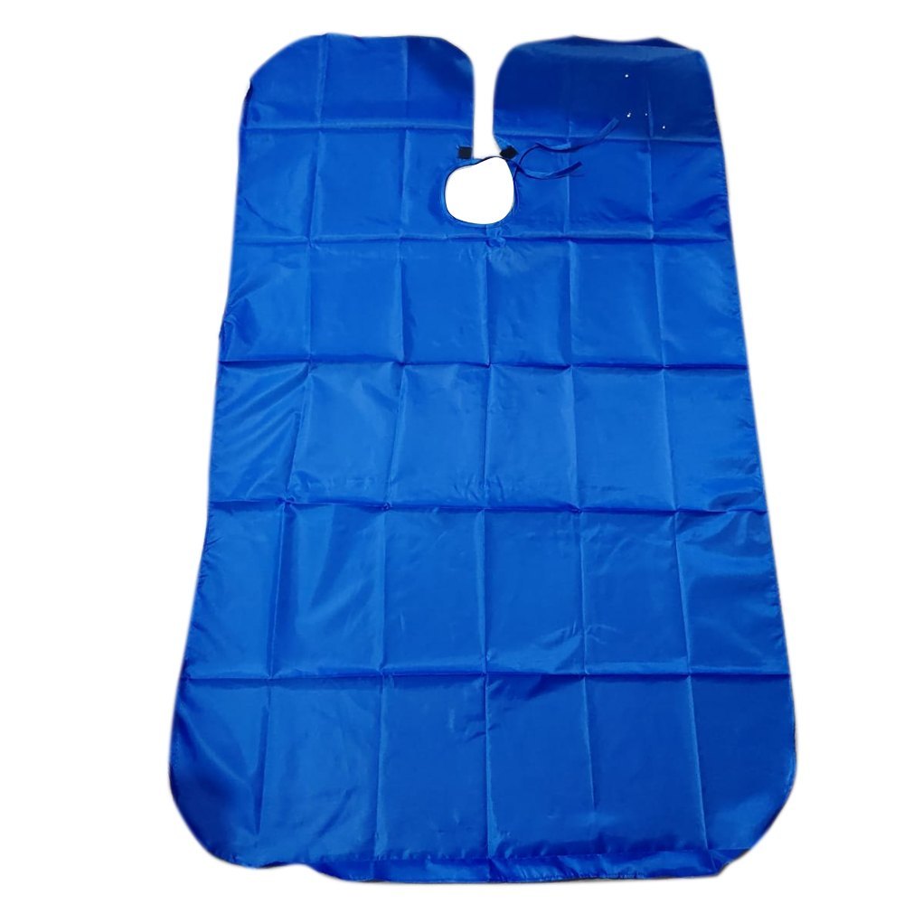 Waterproof Blue Bulu Plain Salon Apron, Size: Free Size
