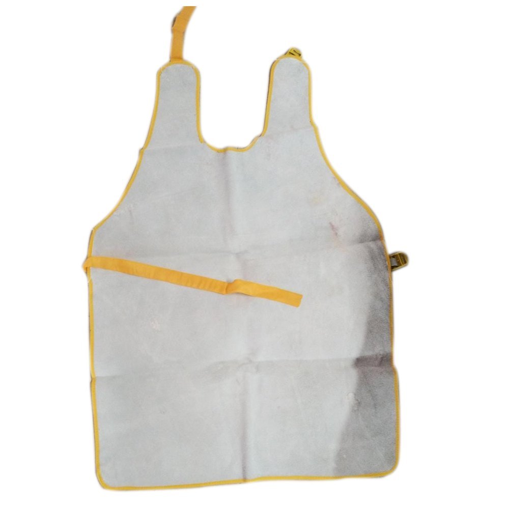 White Leather Apron, For Industrial Safety, Size: Medium