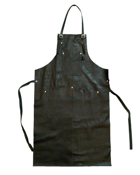 Handicraft Villa Unisex Designer Black Leather Apron, For Everywhere