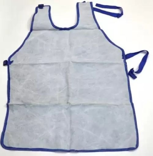 GREY FRONTIER -LEATHER APRON -60 X 90 cm- 150C, For WELDING, Size: Medium