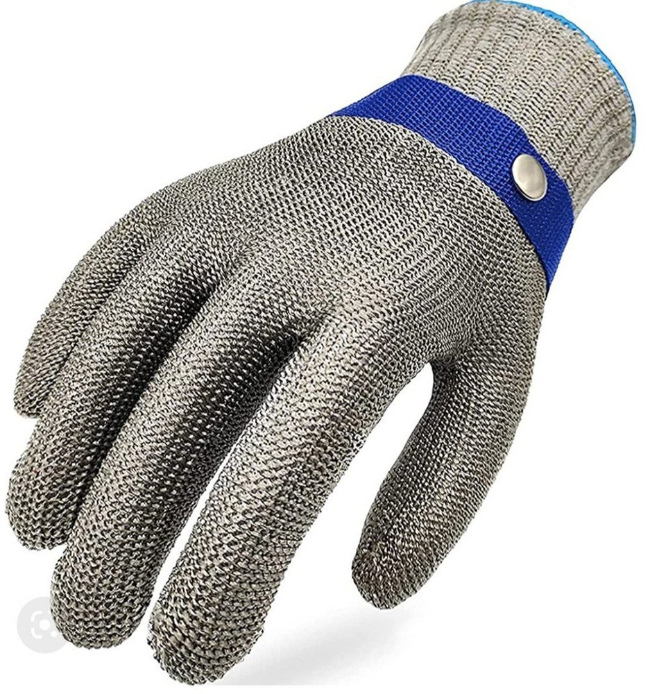 Encore Gray Stainless Steel Chain Metal Mesh Gloves, Model Name/Number: Chinese