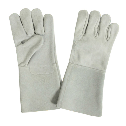 Grey Heavy Duty Leather Hand Gloves