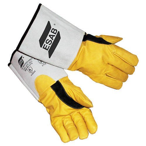 Leather(Buff/Split/Chrome) Yellow ESAB Tig Welding Hand Gloves