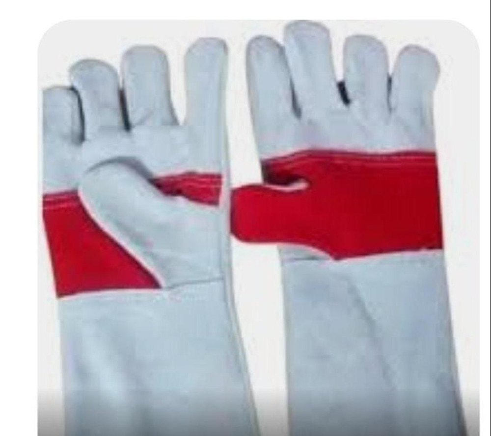 Leather(Buff/Split/Chrome) White Welding Hand Gloves