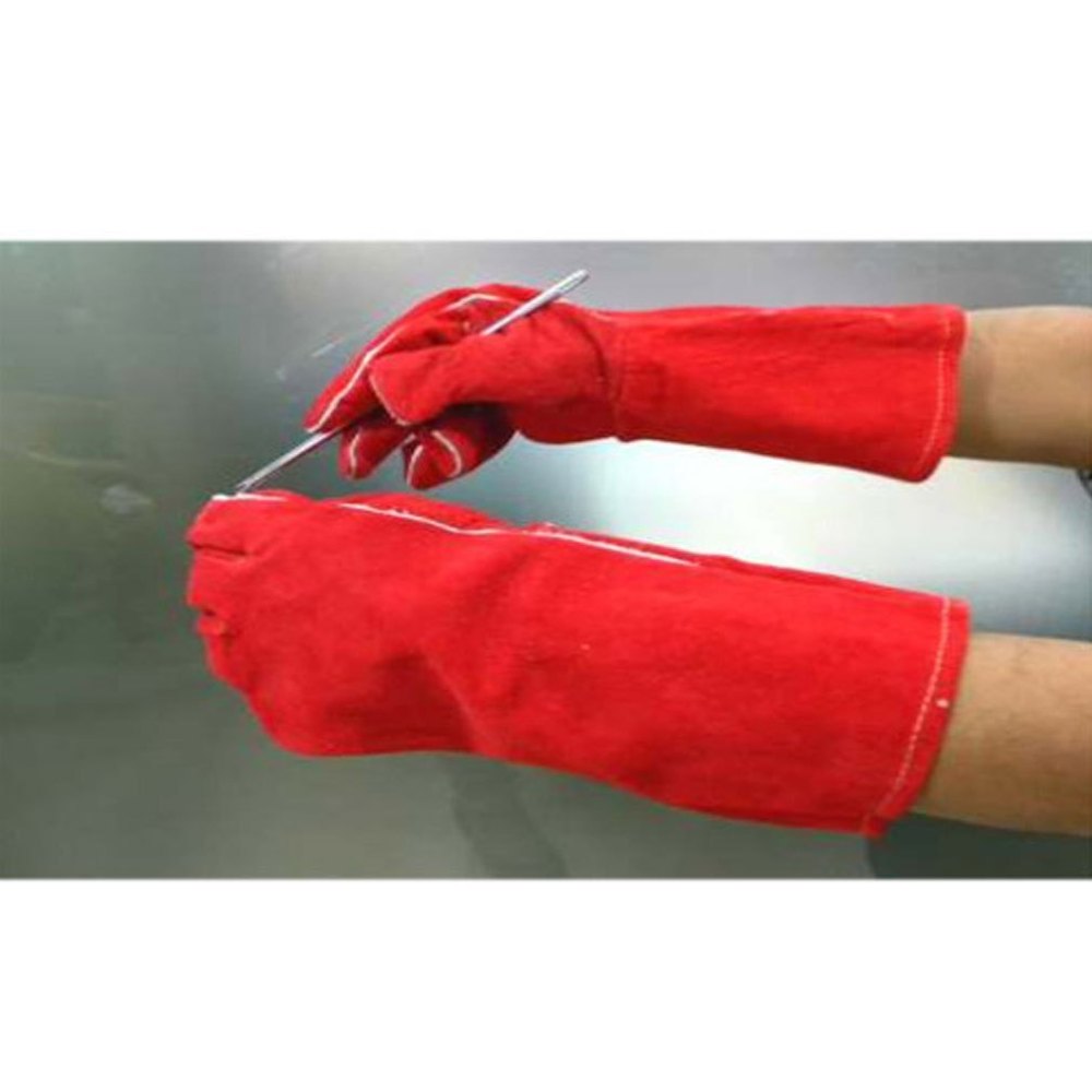Leather Red Welding Glove