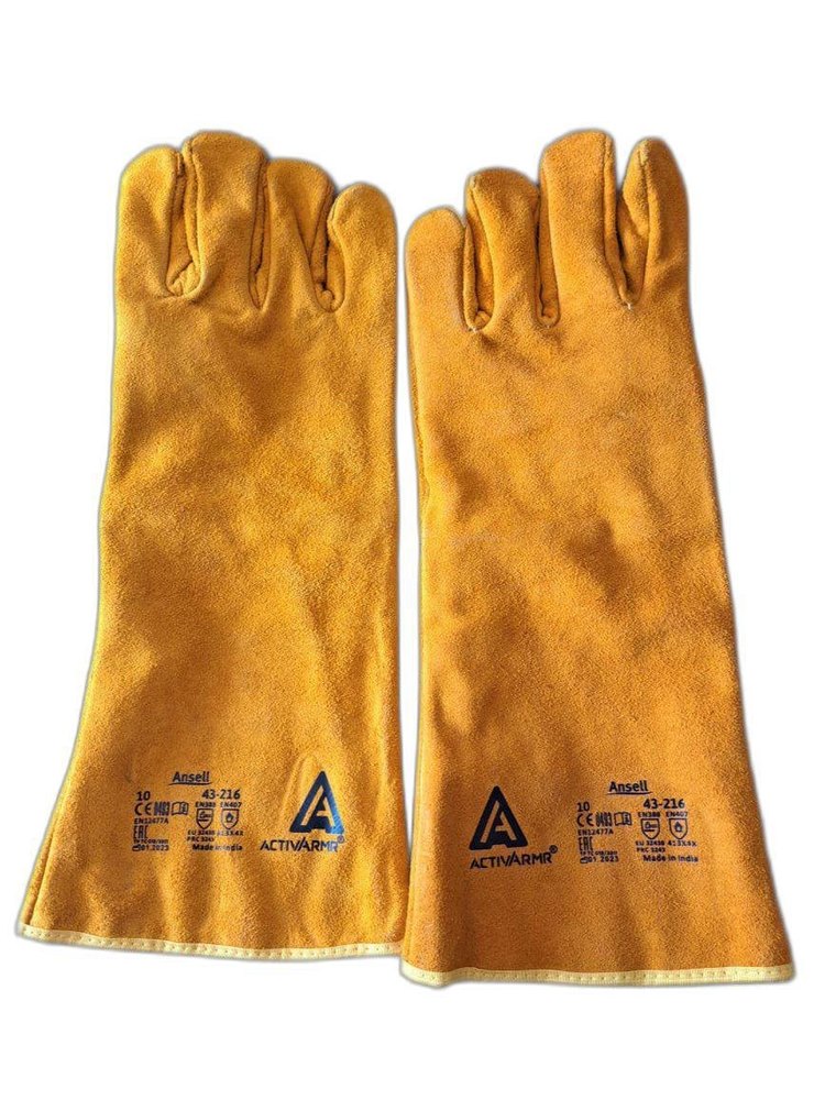 Yellow Hand Safety Gloves, For Construction