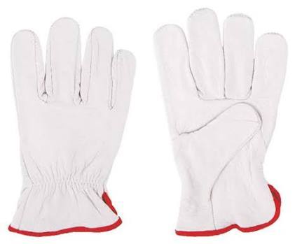 Male Gripper Leather Hand Gloves Chrome, Finger Type: Half Fingered