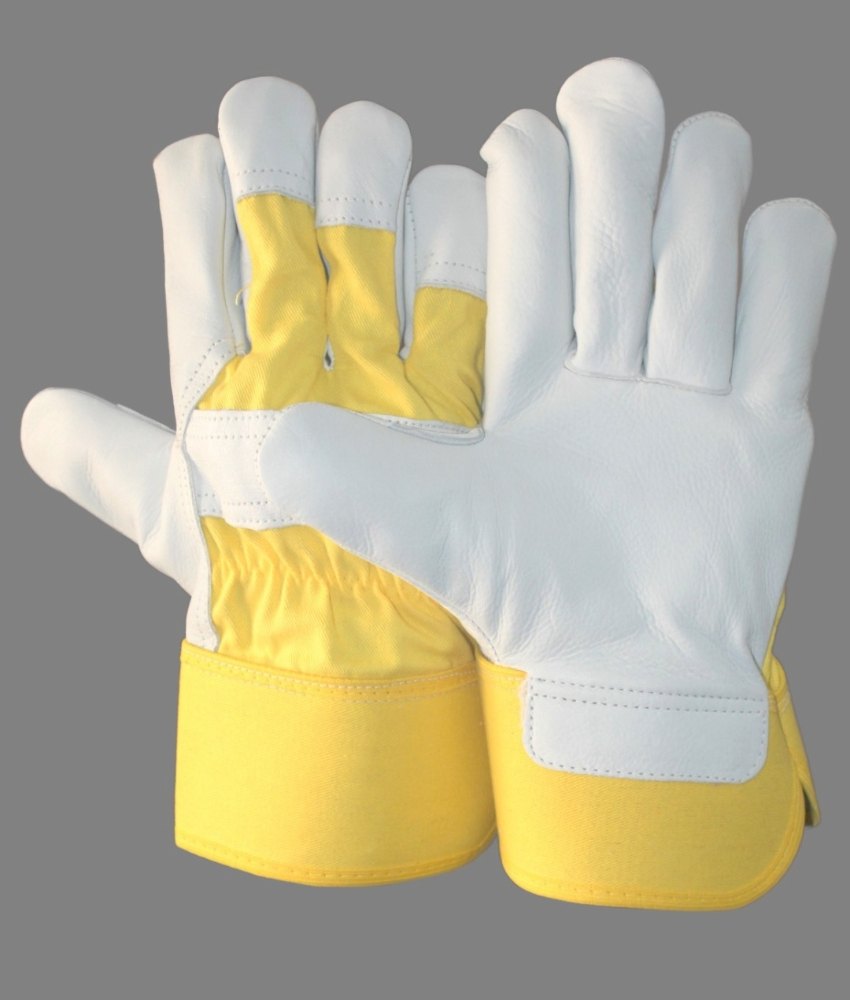 Chrome Canadian Leather Hand Gloves 12 inches, Finger Type: Full Fingered
