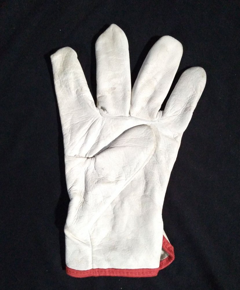 Unisex Crome Leather Hand Gloves, 5 Inches, Finger Type: Full Fingered