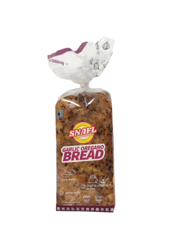 SNAFL Garlic Oregano Bread, For Home, Packaging Size: 200 Gm