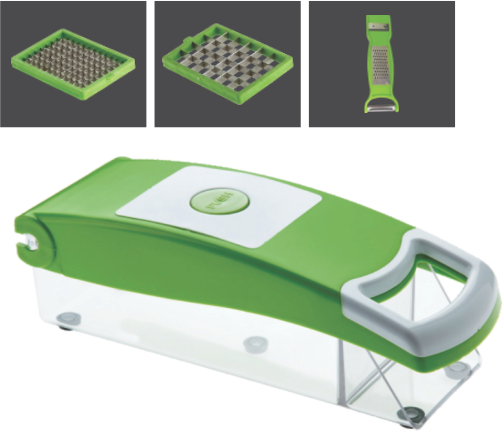National Green And White 5 in 1 Deluxe Chipser, Packaging Type: Box