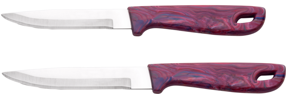 Smita Plastic and Stainless Steel Point Series Marble Handle Knives, For Kitchen