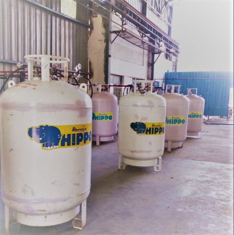 425 Kg Cylinder LOT LPG Gas Bank System, For Industrial