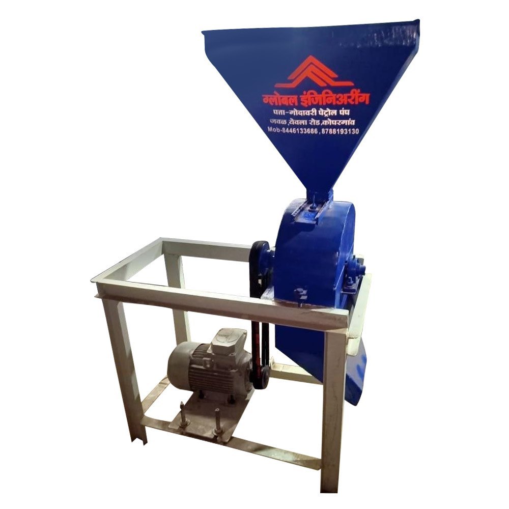 Semi-Automatic Painted Makka Bharda Grinder Machine, Three Phase