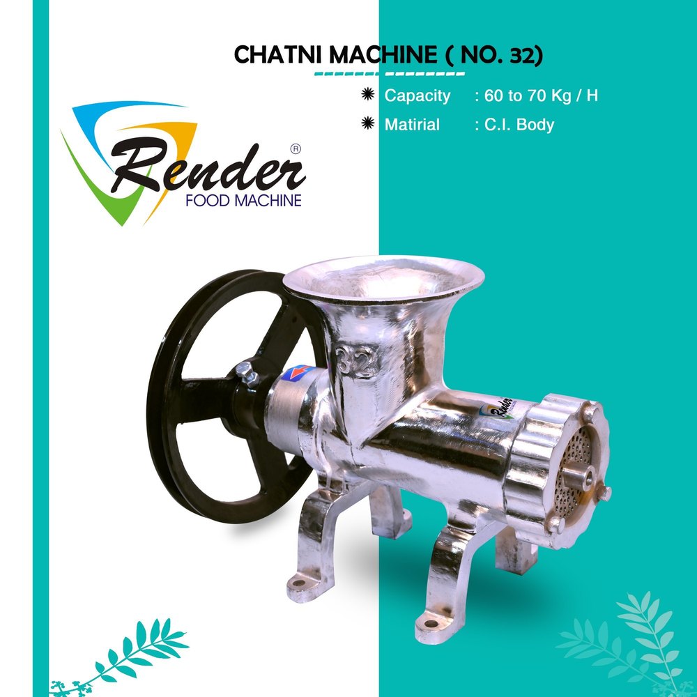 Manual Ci Hand Operated Chatni Making Machine