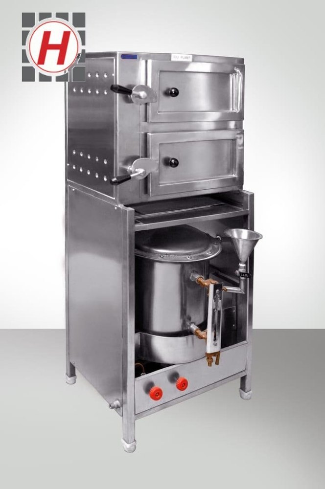 Stainless Steel Boiler Type Idli Steamer, For Commercial