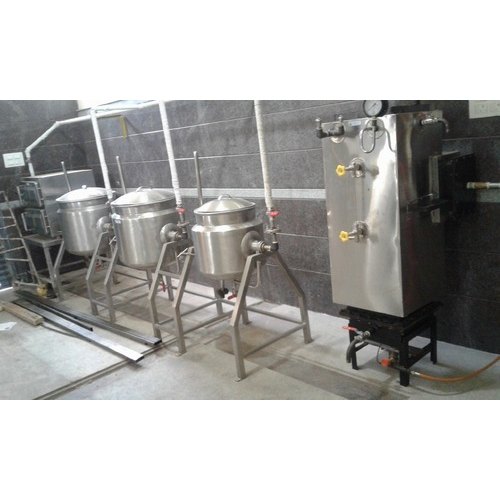 Steam cooking Rice vessel plant, For Bulk Kitchen, Capacity: 50 To 200 Litres