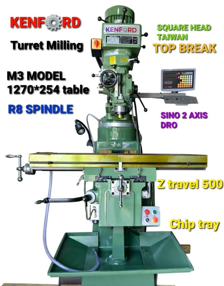 KENFORD Cast Iron Dro Milling Machine, Model Name/Number: KEN-4M