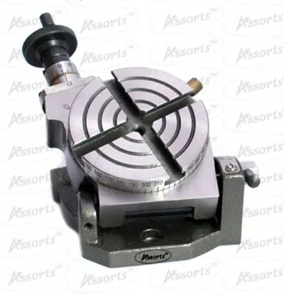 Mild Steel 3inch Tilting Rotary Table, For Milling Machine