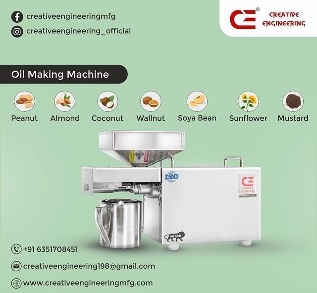 Domestic Expeller Peanuts Oil Maker Machine, Capacity: 2 To 4 KG/Hr